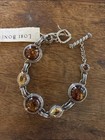 Stunning Lori Bonn Sterling Silver Gemstone Bracelet, 8 Inches, Toggle $320