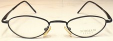 New Old Stock Discontinued Sormani Eyeglasses Matte Black Vintage Slender Frames