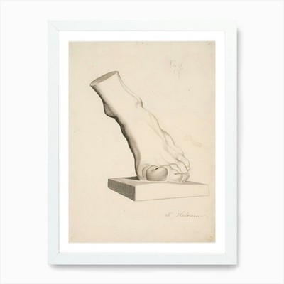 Fuß, Gipsguss (1886), Pekka Ha gerahmtes Wandbild Poster Leinwanddruck Bild