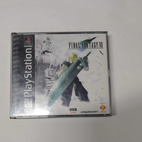 Squaresoft Final Fantasy VII Sony PlayStation 1 NTSC-U/C 1997 RPG Manual 3 Discs