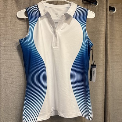 Tail White Label NWT 1/4 Zip Golf Sleeveless Cadence UPF 50 Polo Size S