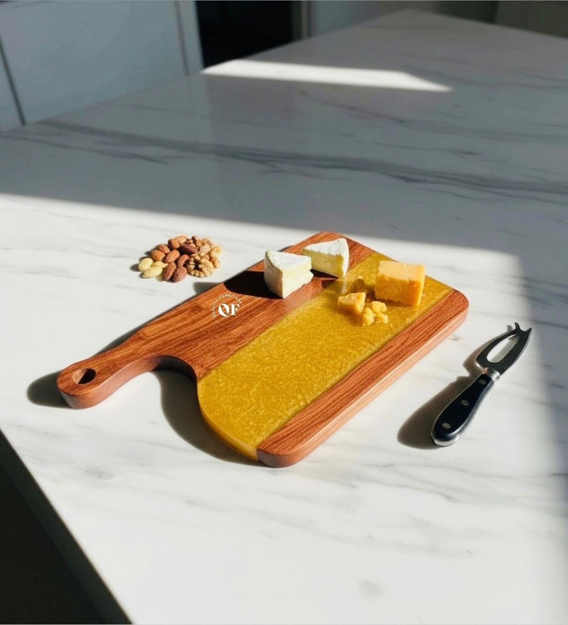 Handmade Custom Gold Epoxy Resin Premium Wood Cutting Board
Opens in a new window or tab