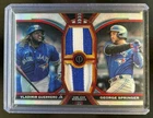 2023 Topps Tribute Vladimir Guerrero Jr. George Springer Dual Patch Red #1/10