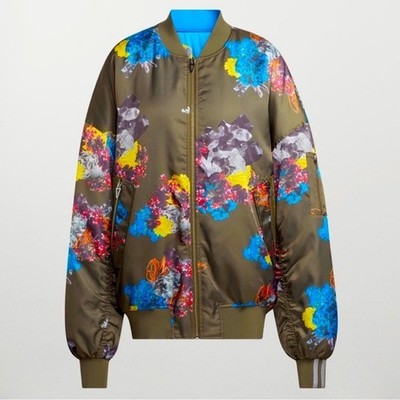 Adidas Originals x Ivy Park Reversible Satin Bomber Jacket Size Medium