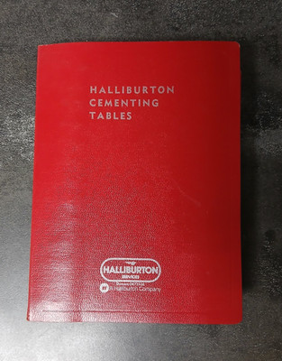 Halliburton Cementing Tables Book 1981 Engineering Red Book Spiral Bound
