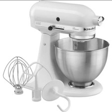 KitchenAid Küchenmaschine,Teig-Knetmaschine Classic 5K45SSEWH 4,3L, 275 W, Weiß