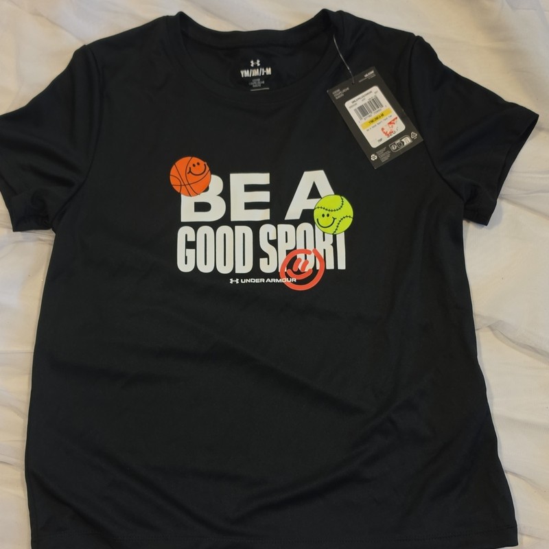 Under Armour Girls Youth Medium Loose Fit Tee  Be A Good Sport