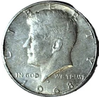 1968 D KENNEDY HALF DOLLAR - 40% SILVER - H$K 017