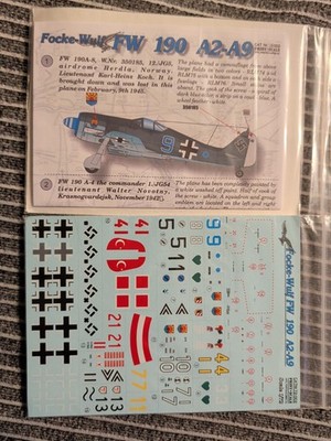 Print Scale Decal 1:72 FW 190 A2-A9
