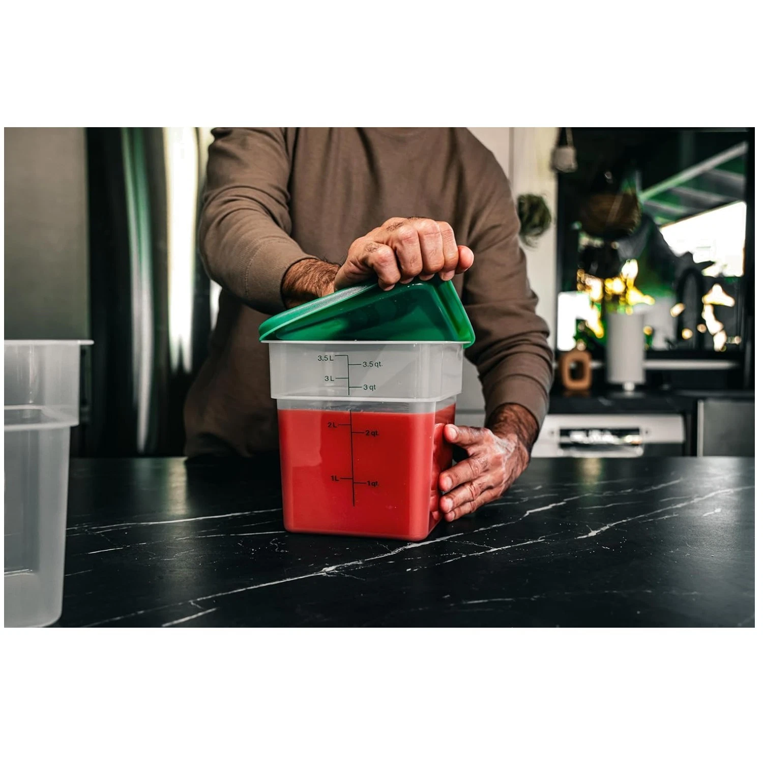 NSF Approved Square Food Storage Containers - 4 Qt - 2 Pack