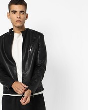 Men's Black Genuine Leather Biker Jacket Handmade Quilted Slim Fit Moto Coat
