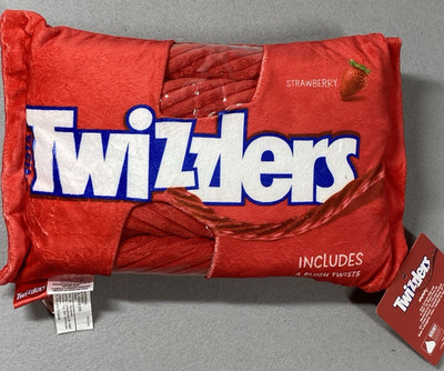 Iscream Twizzlers Red Candy Bag Plush Pillow with 4 Plush Twists Inside