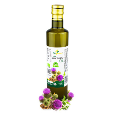 Biopurus zertifiziert Bio kaltgepresste Milchdistel Samenöl 500ml