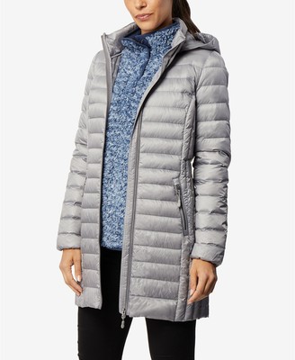 32 Degrees Packable Hooded Down Puffer Coat Medium Echo Grey | eBay