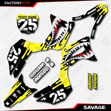 Yellow Crf125 Savage Racing Graphics kit fit Honda 2019-2025 decal 19-25 CRF 125