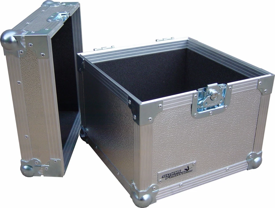 Flight Case Swan 12" Single LP 100 Vinyl Record Box (Stucco - Silver) - Image 2 of 4