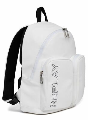 REPLAY Backpack Rucksack Rucksack Optical White weiß Neu