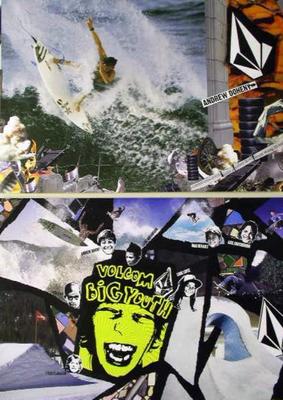VOLCOM 2008 surf ANDREW DOHENY 2 sided promo poster Flawless New Old Stock