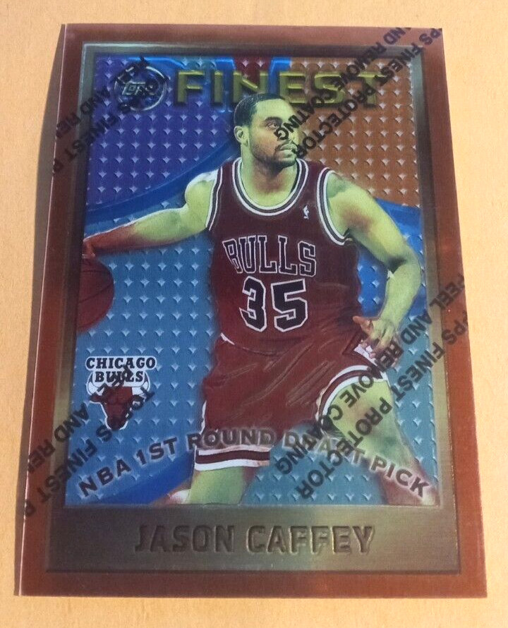 1995-96 Topps Finest Jason Caffey #130 Rookie RC - Chicago Bulls
