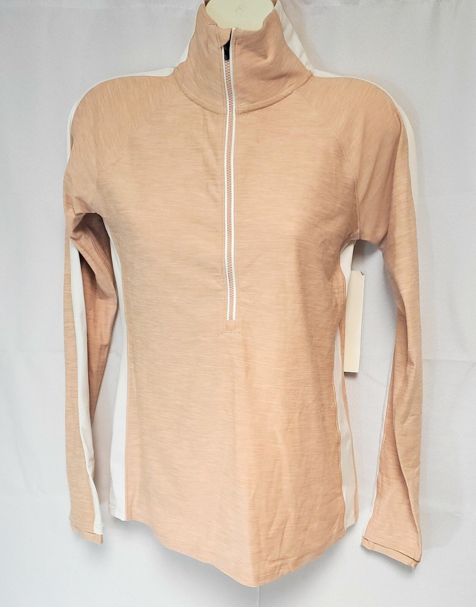 専用⑨ Womens New Balance WT93104 Light Peach Transform 1/2 Zip Fitted