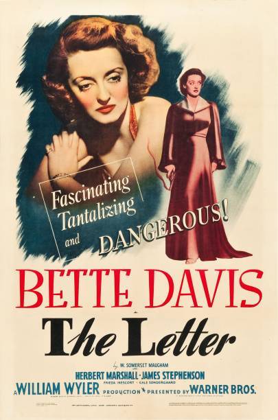 The Letter poster Bette Davis on midget window card 1940 Old Movie Photo