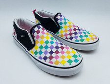 Vans Off The Wall Checkerboard Missy Girl's Size 5 Slip On Shoes Multicolor