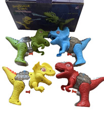 Small Dinosaur Water Toys Water Blaster Soaker 4 Pack NEW