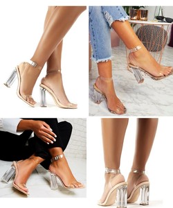 nude and clear shoes