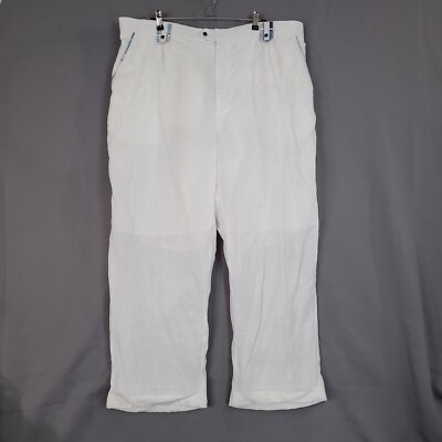 Steve Harvey Men's Casual Pants Regular Fit Straight White Size 43 x 29