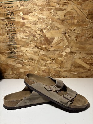Birkenstock Arizona Birkibuc Leather Sandal for Men, 44 Size