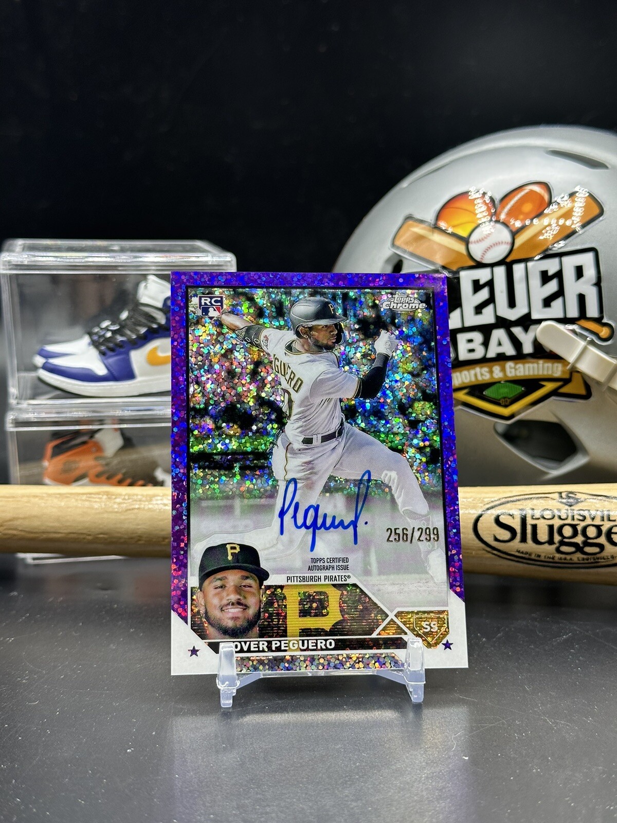 /299 Liover Peguero 2023 Topps Chrome Rookie Auto Purple Speckle (CBMH)