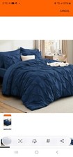 Comforter Set 6 Piece Bed in a Bag All Season Reversible Bedding Set With Shams