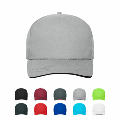 Myrtle Beach KAPPE AUS BIO-BAUMWOLLE 5 Panel Sandwich Cap Bio Cotton Neu MB6238