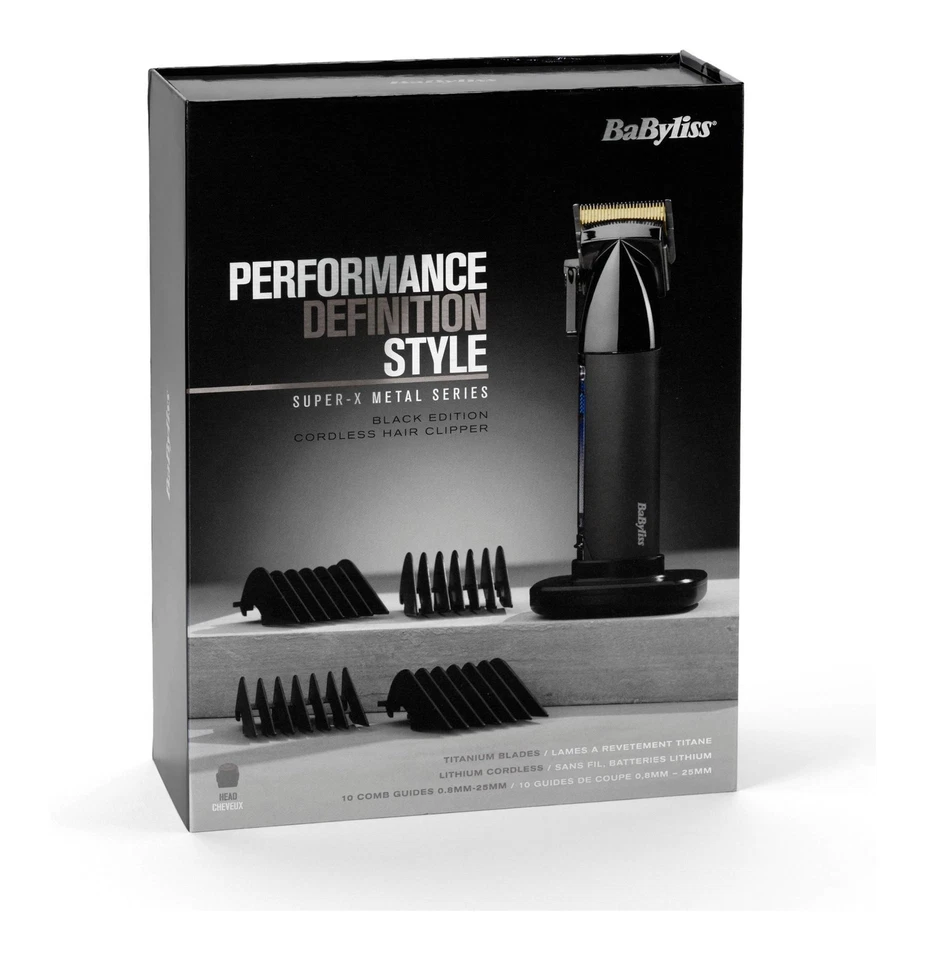 Babyliss Taglia capelli SUPER X METAL Ricaricabile Black E991E - Immagine 2 di 4