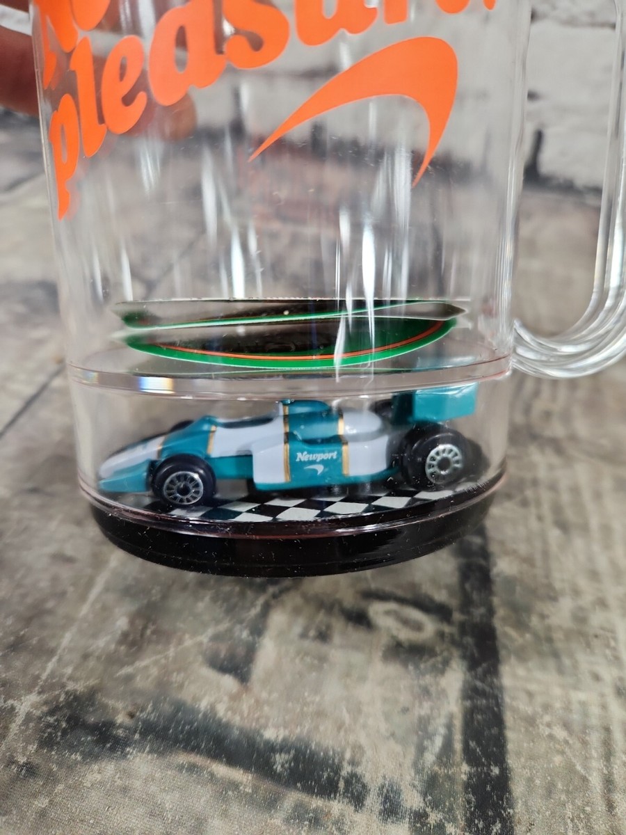 Vintage Newport Pleasure Plastic Mug with Indy F1 Race Car Vintage Newport Pleasure Plastic Mug with Indy F1 Race Car