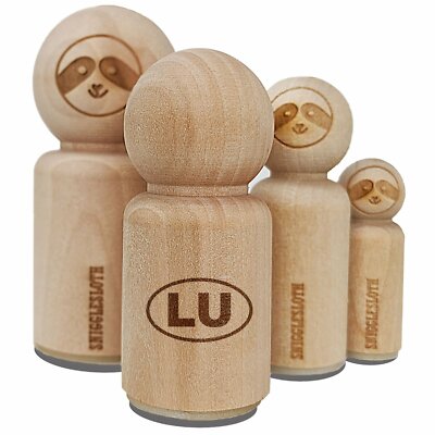 Luxembourg LU Euro Oval Rubber Stamp for Stamping Crafting Planners