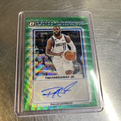2022-23 Panini Donruss Optic Opti-Graphs Green Wave Prizm Tim Hardaway Jr Auto