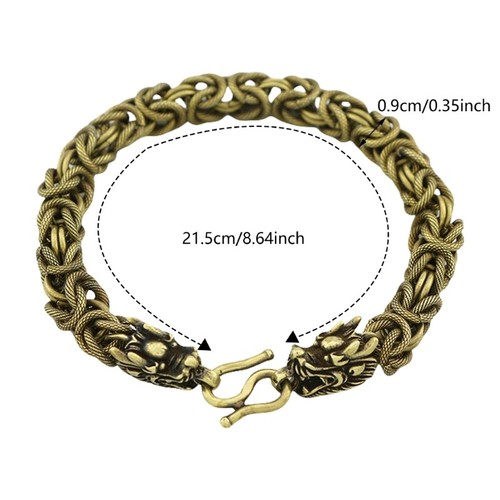 Elegant Minimalist Dragon Designs Bracelet Accessory In Sturdy Bronze Material - Zdjęcie 8 z 8