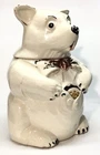 Vintage McCoy Bear Cookie Jar - 1940s - White Bear with Bow Tie - Rare Bear