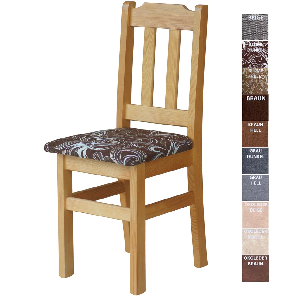 Stuhl Polsterstuhl ALDER MASSIV HOLZ-NEU restaurantstuhl MASSIVHOLZ - Bild 1 von 1
