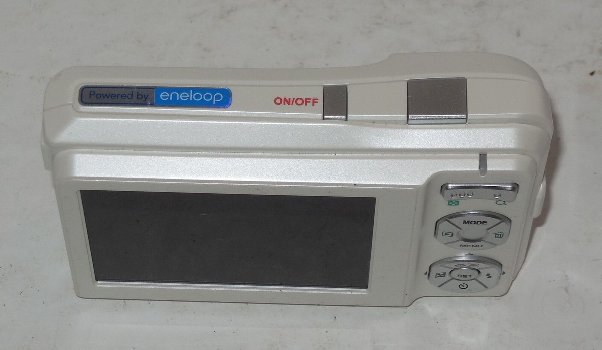 Sanyo Xacti VPC-S1285W 12.0MP Digital Camera - White Tested Sanyo Xacti VPC-S1285W 12.0MP Digital Camera - White Tested