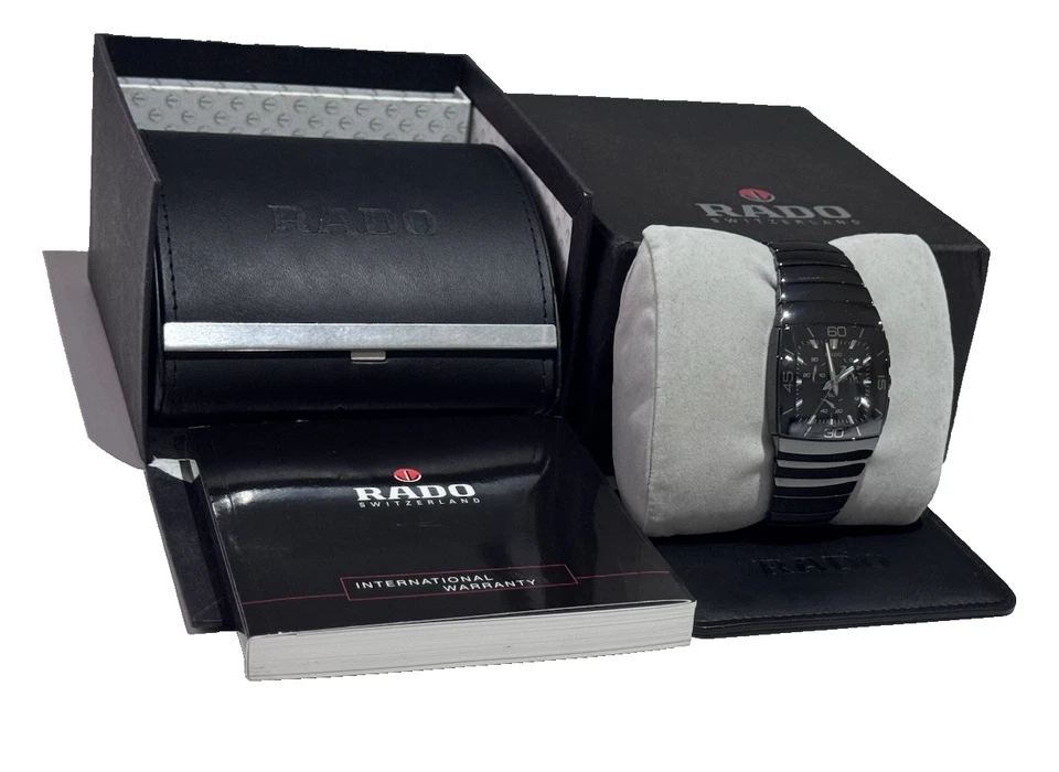 RADO SINTRA MENS CHRONOGRAPH DATE QUARTZ CERAMIC WATCH MINT BOXED RRP £3200 - Image 2 of 4