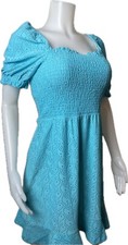 F. Michael Kors Dress Size XL Blue Puff Sleeve Off The Shoulder. NWT 140