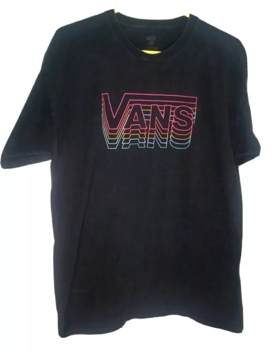 Vans Off The Wall Black 3D Graphic Optical Illusion Size Med. Mens