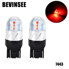 2x 7443 Red LED Brake Tail Turn Signal Light Bulb For Ford Nissan Chevy Astro