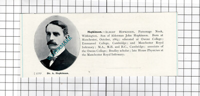 Dr Albert Hopkinson Parsonage Nook Withington Manchester - um 1900 Steckling