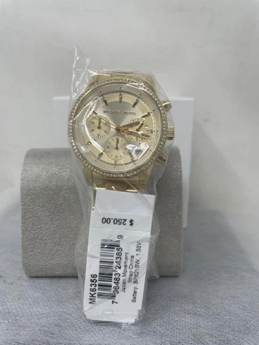 Michael Kors Women's Ritz Chronograph Gold Tone 37mm Watch MK6356