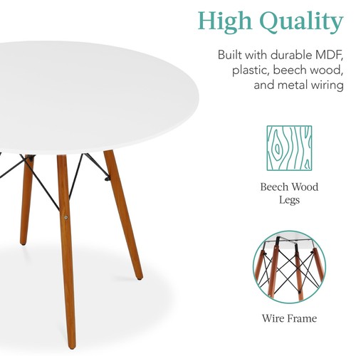 Best Choice Products 5-Piece Dining Set, Compact Mid-Century Modern Table & Chai - 第 5/7 張圖片