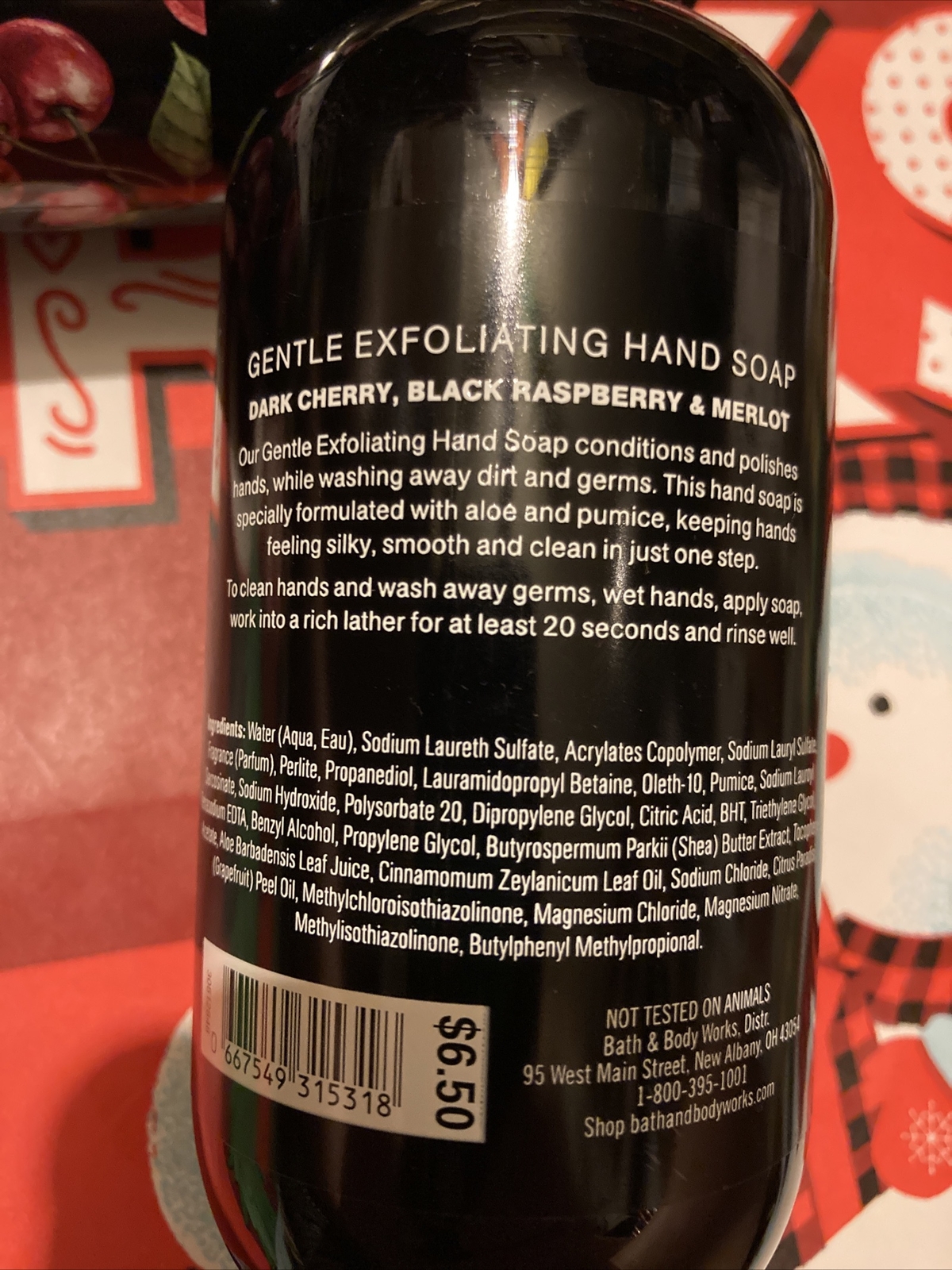 3 Bath & Body Works White Barn Black Cherry Merlot Gentle Exfoliating