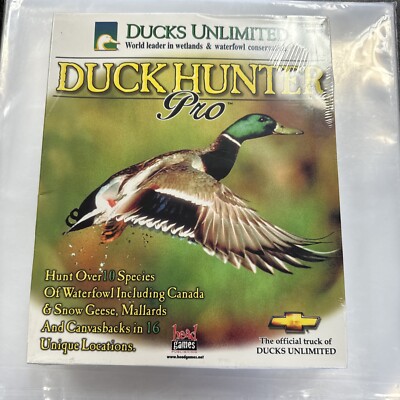 Ducks Unlimited Duck Hunter Pro PC CD-ROM 1998 Game for Windows 95 New Sealed 